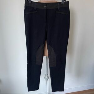 E/Kollins Black Italian Skinny Wool Jodhpur Equestrian Riding Pant EUC IT44/US12
